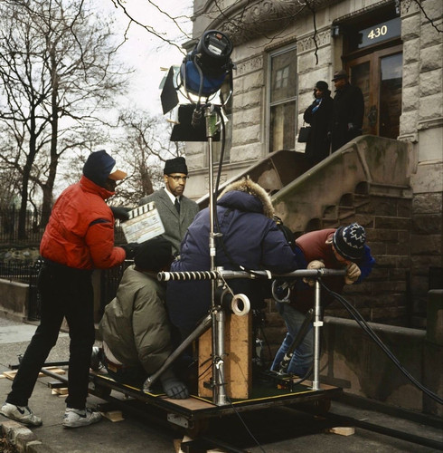 Denzel Washington On Set Of Malcolm X