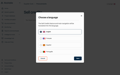 procurements language switcher open.png