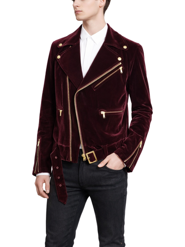 Men's Velvet Biker Jacket 5.png