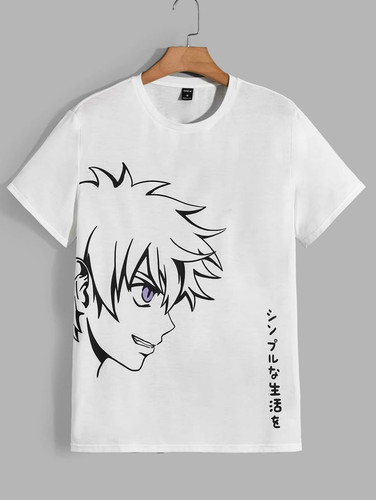 Men Japanese Letter & Figure Graphic Tee.jpg