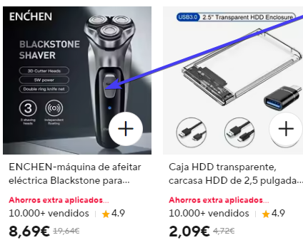 captura de pantalla de ayuda para conseguir la oferta temporal