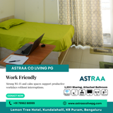 Working from home becomes easier at Astraa Coliving PG in Kundalahalli.