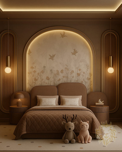 Luxury Kids Bedroom Interior Design with Warm Ambient Lighting | Leandra Interio.png