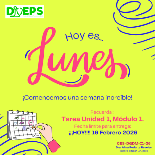 RECORDATORIO Tarea M1U1 Lunes CES DGDM I1 26.png