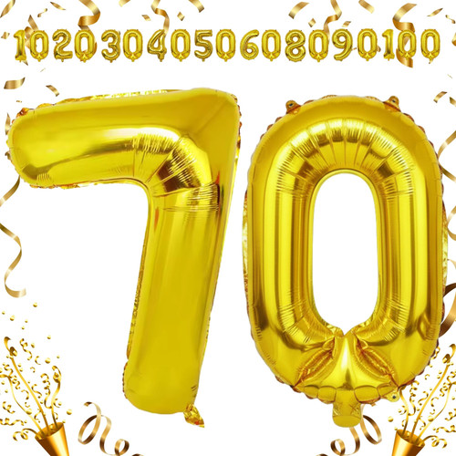 40 Inch Big Gold Large Number 70 Mylar Foil Balloon For Helium & Air Filled Premium Self Seal Balloo.jpg