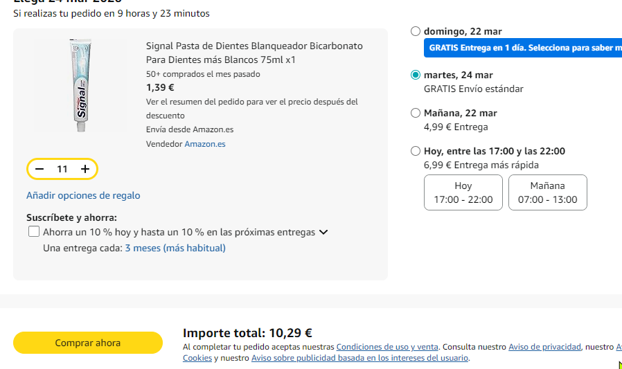 captura de pantalla de ayuda para conseguir la oferta temporal