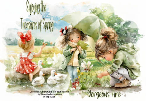 Cozy water Color Studio CF Enjoying Spring Treasures Aloha Summer Font Gorgeous Arie