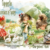 Cozy water Color Studio CF Enjoying Spring Treasures Aloha Summer Font Gorgeous Arie