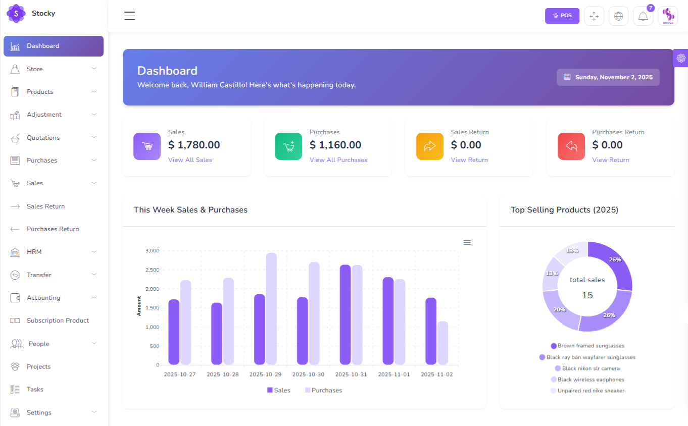 POS with Inventory Management & HRM