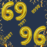 40 Inch Big Gold Large Number 69 96 Mylar Foil Balloon For Helium &amp; Air Filled Premium Self Seal Bal