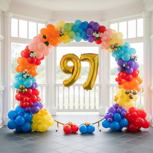 40 Inch Big Gold Large Number 97 Mylar Foil Balloon For Helium & Air Filled Premium Self Seal Balloo.jpg