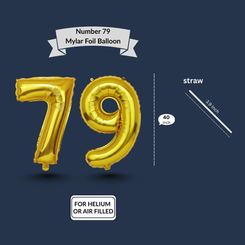 40 Inch Big Gold Large Number 79 Mylar Foil Balloon For Helium & Air Filled Premium Self Seal Balloo.jpg