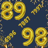 40 Inch Big Gold Large Number 89 98 Mylar Foil Balloon For Helium &amp; Air Filled Premium Self Seal Bal
