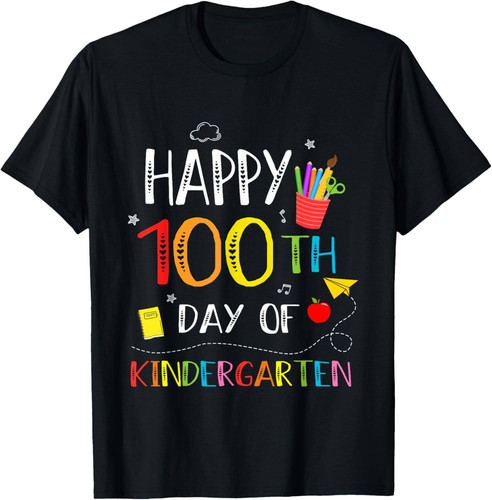 100 Days of Kindergarten Happy 100th Day of School Teachers T Shirt productor mockup (1).jpg