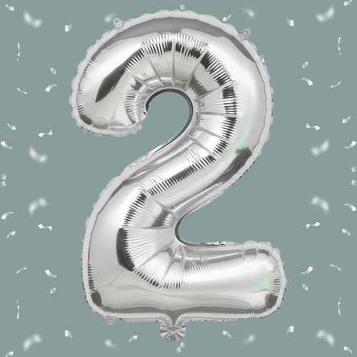 32 Inch Big Sliver Large Number 2 Mylar Foil Balloon For Helium & Air Filled Premium Self Seal Ballo.jpg