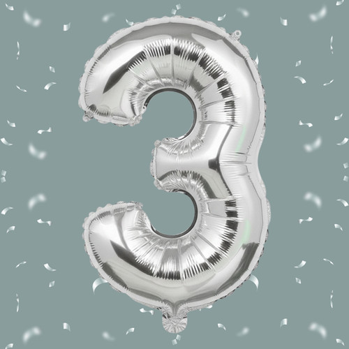 32 Inch Big Sliver Large Number 3 Mylar Foil Balloon For Helium & Air Filled Premium Self Seal Ballo.jpg