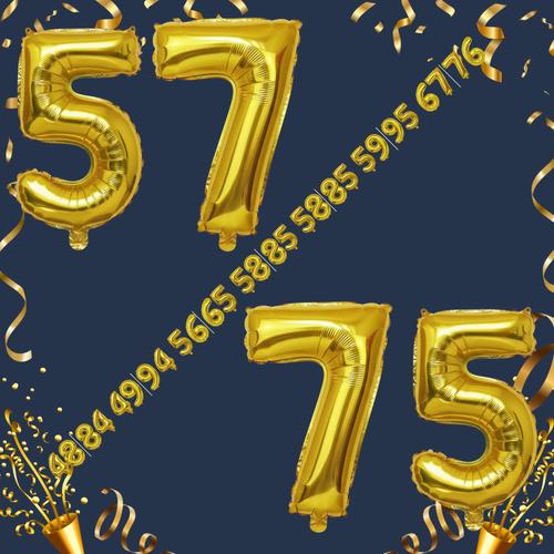40 Inch Big Gold Large Number 57 75 Mylar Foil Balloon For Helium & Air Filled Premium Self Seal Bal.png