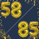 40 Inch Big Gold Large Number 58 85 Mylar Foil Balloon For Helium &amp; Air Filled Premium Self Seal Bal
