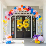 40 Inch Big Gold Large Number 56 Mylar Foil Balloon For Helium &amp; Air Filled Premium Self Seal Balloo