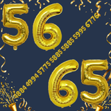 40 Inch Big Gold Large Number 56 65 Mylar Foil Balloon For Helium &amp; Air Filled Premium Self Seal Bal