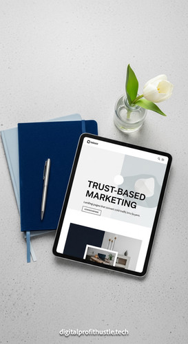 47 Overhead shot of a tablet with a landing page design a blue velvet notebook a silver pen and a si.jpg