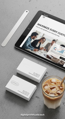 30 Closeup flat lay of a tablet showing an upsell page a silver bookmark a stack of white business c.jpg