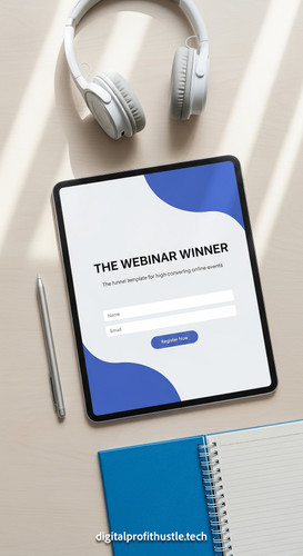 55 Overhead shot of a tablet with a webinar registration page a silver stylus a pair of white headph.jpg