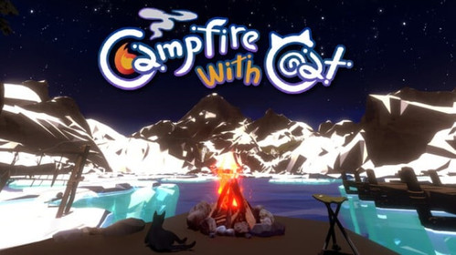 Campfire with Cat Free Download.jpg