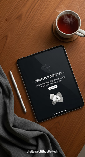 81 Flat lay of an iPad showing a digital product delivery page a silver stylus a dark linen cloth an.jpg