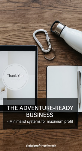 89 Flat lay of an iPad with a Thank You page a silver carabiner a small travel journal and a reusabl.jpg