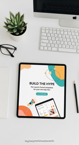 119 Flat lay of an iPad displaying a Waitlist landing page a gold stylus a white desk clock and a gl.jpg