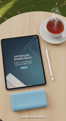 101 Flat lay of an iPad showing a digital product delivery page a silver stylus a microfiber cloth a.jpg