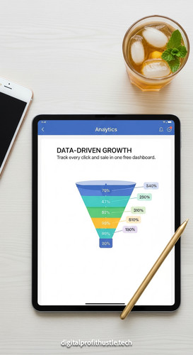 112 Topdown shot of an iPad showing a funnel analytics dashboard a gold stylus a white iPhone and a .jpg