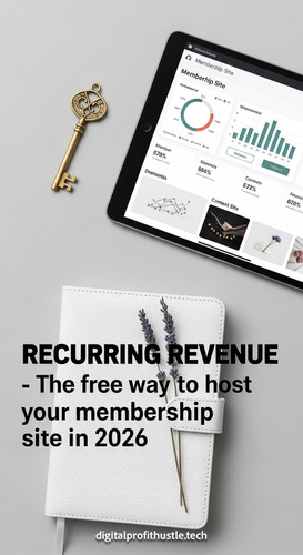 117 Flat lay of a tablet showing a membership site dashboard a gold key a white leather journal and .jpg