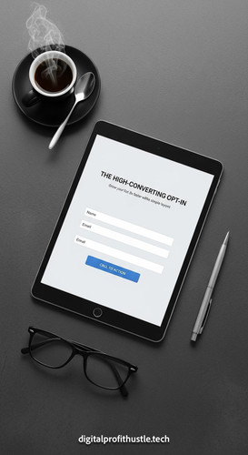 125 Flat lay of an iPad on a dark grey stone desk showing a lead capture form a silver pen a pair of.jpg