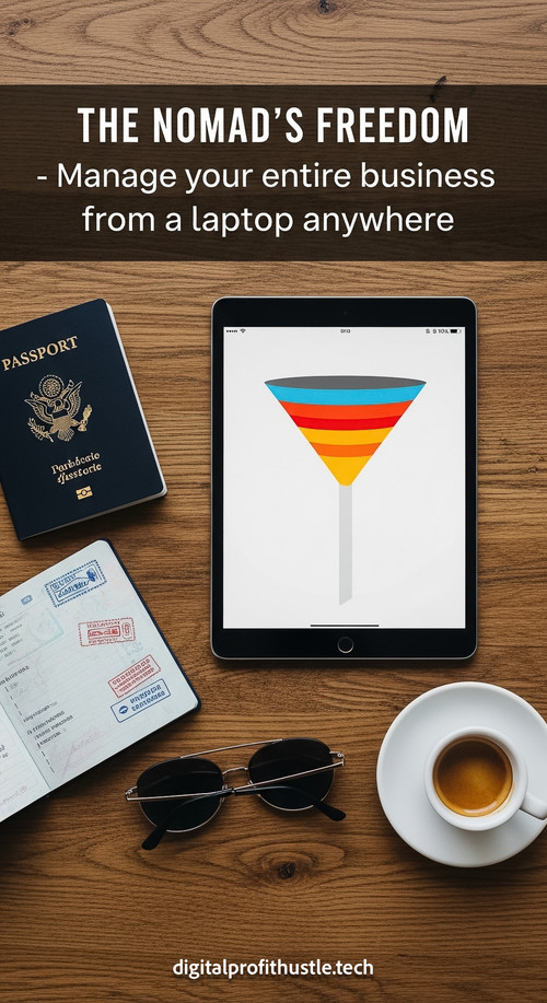 165 Flat lay of an iPad on a rustic wooden cafe table showing a funnel chart a passport a pair of su.jpg