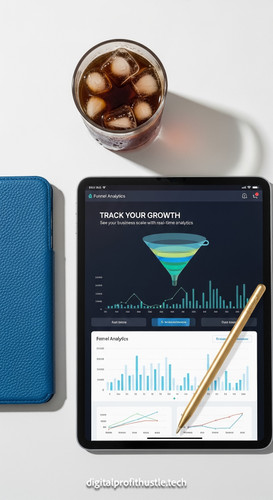 182 Topdown shot of an iPad showing a funnel analytics dashboard a gold stylus a blue leather phone .jpg