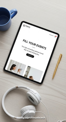 180 Overhead view of an iPad showing a webinar registration page a gold pen a white pair of headphon.jpg