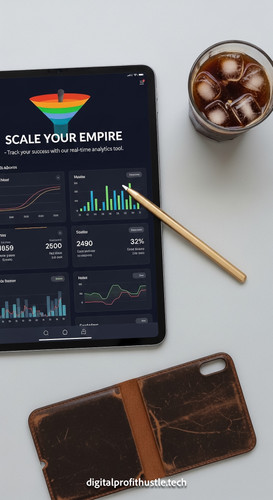 202 Topdown shot of an iPad showing a funnel analytics dashboard a gold stylus a leather phone case .jpg