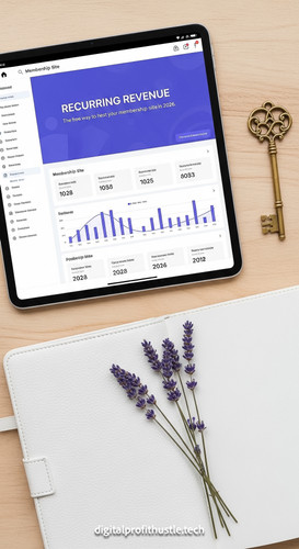 13 Flat lay of a tablet showing a membership site dashboard a gold key a white leather journal and a.jpg