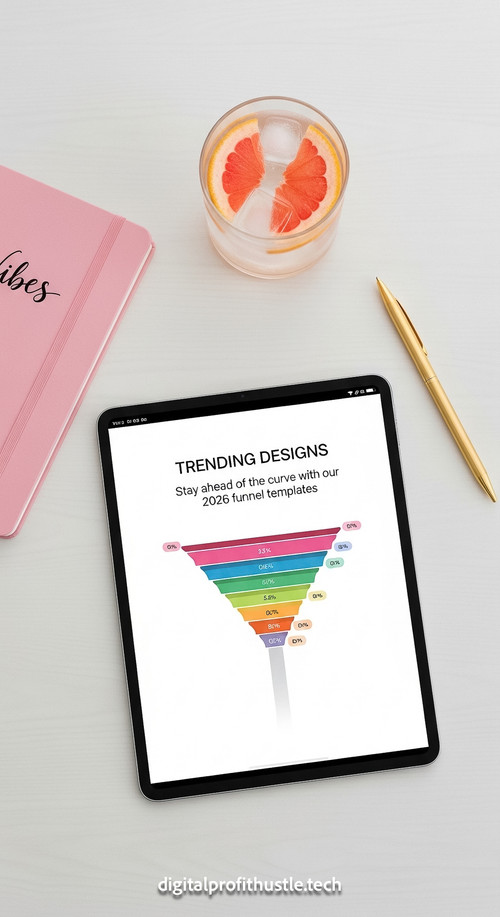 48 Overhead shot of a tablet displaying a sales funnel graph a gold pen a pink notebook with VIBES w.jpg