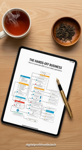 35 Flat lay of an iPad displaying an automated email sequence map a gold fountain pen a small wooden.jpg