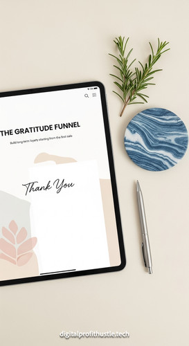 29 Flat lay of an iPad displaying a Thank You page a silver pen a blue marble coaster and a sprig of.jpg