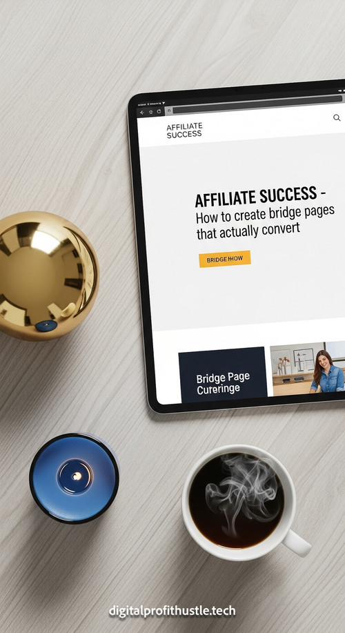 76 Flat lay of a tablet showing a bridge page design a gold paperweight a small blue candle and a cu.jpg