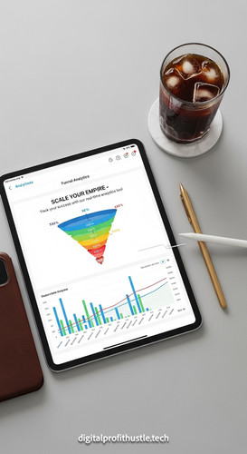 96 Topdown shot of an iPad showing a funnel analytics dashboard a gold stylus a leather phone case a.jpg
