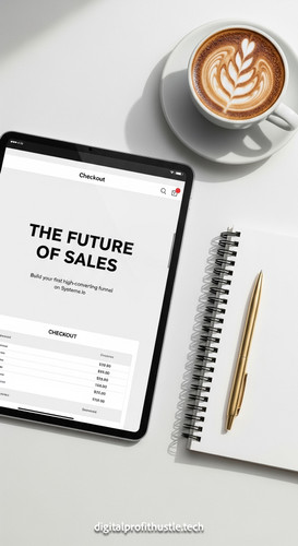 98 Topdown view of a tablet showing a checkout page a gold pen a white notebook and a cup of coffee .jpg