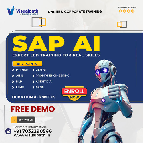 Visualpath provides SAP AI Online Training in Hyderabad to help you stay ahead in technology. We cater to a global audience looking for the most relevant SAP AI Training available. You can also access our SAP AI Training in Bangalore via our online portal. Our technical doubt clarification sessions ensure that no question goes unanswered. Reach out to our team to begin your journey. Call +91-7032290546.
WhatsApp: https://wa.me/c/917032290546
Visit:https://www.visualpath.in/sap-artificial-intelligence-training.html
Visit our Blog: https://sapaitraining.blogspot.com/