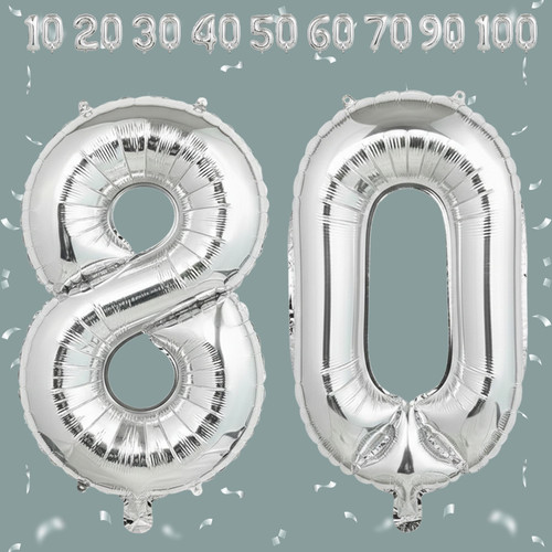 32 Inch Big Sliver Large Number 80 Mylar Foil Balloon For Helium & Air Filled Premium Self Seal Ball.jpg
