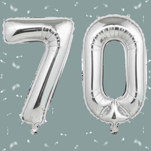 32 Inch Big Sliver Large Number 70 Mylar Foil Balloon For Helium & Air Filled Premium Self Seal Ball.jpg