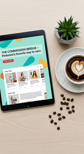 77 Flat lay of a tablet showing a bridge page design and a cup of coffee Text THE COMMISSION BRIDGE .jpg